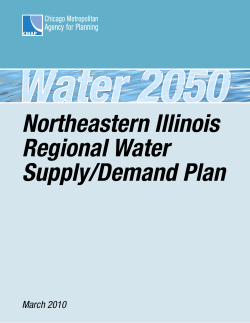 Northeastern Illinois Regional Water Supply/Demand Plan