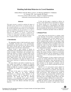Modeling individual behaviors in crowd simulation