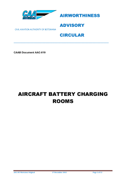 aircraft battery charging rooms - Civil Aviation Authority of Botswana