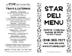 Star Deli Menu