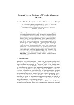 Protein Alignment - Department of Computer Science