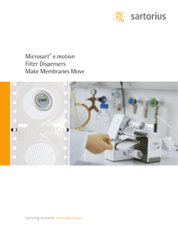 Microsart&reg; e.motion Filter Dispensers Make Membranes Move