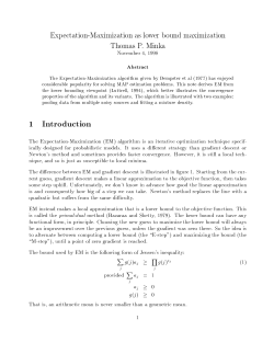 Expectation-Maximization as lower bound maximization Thomas P