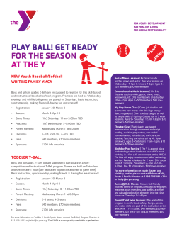play ball! get ready for the season at the y
