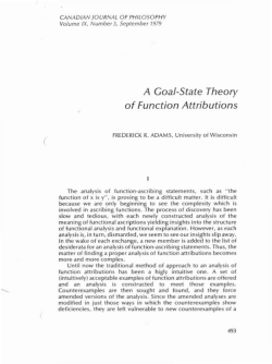 A Goal-State Theory of Function Attributions