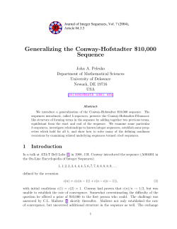 Generalizing the Conway-Hofstadter $10,000 Sequence