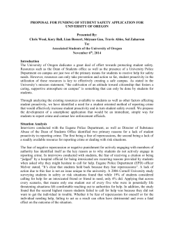 Proposal Draft - UO Blogs