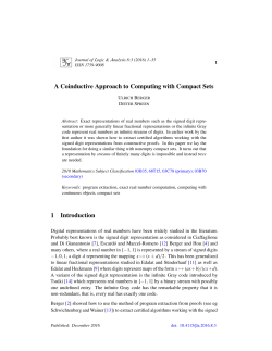 A Coinductive Approach to Computing with Compact Sets 1