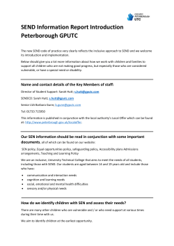 GPUTC SEND Information Report 2017-18