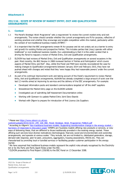 252/13A - Scope for review of Market Entry, Exit and