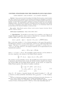 CONTROL STRATEGIES FOR THE FOKKER