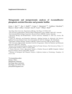 Metagenomic and metaproteomic analyses of Accumulibacter