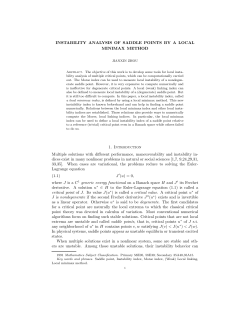 INSTABILITY ANALYSIS OF SADDLE POINTS BY A