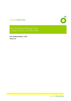 College and Entry Level New Hire Relocation Policy