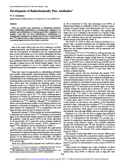Development of Radiochemically Pure Antibodies1