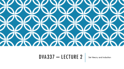 dva337 &ndash; lecture 2