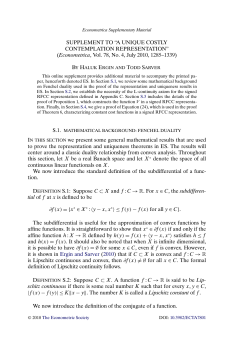 Supplement to "A Unique Costly Contemplation Representation"