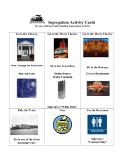 Segregation Activity Cards