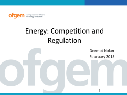 Energy: Competition and Regulation