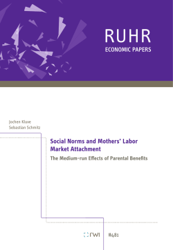Social Norms and Mothers` Labor Market Attachment