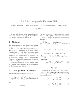 Proof of Convergence for Kernelized M3L