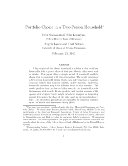 Portfolio Choice in a Two-Person Household