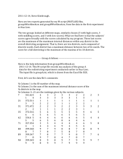 2011-12-14, Steve Kimbrough. Here are two reports generated by