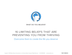 16 limiting beliefs that are preventing you from thriving
