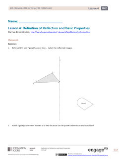 Lesson 4: Definition of Reflection and Basic Properties