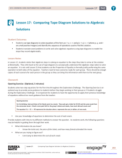 Grade 7 Mathematics Module 2, Topic C, Lesson 17
