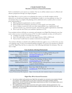 4 YEAR FLIGHT PLAN: Bachelor of Science in General Economics