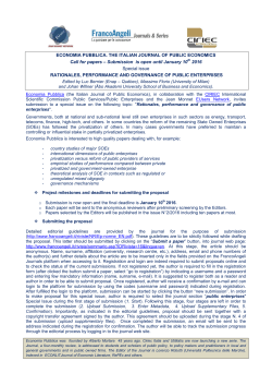 ECONOMIA PUBBLICA. THE ITALIAN JOURNAL OF PUBLIC