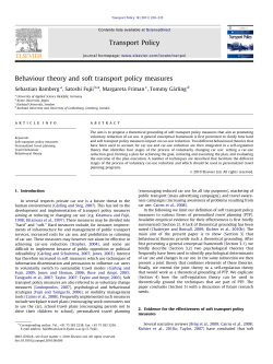 Behaviour theory and soft transport policy measures