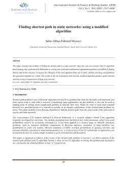 Finding shortest path in static networks: using a modified
