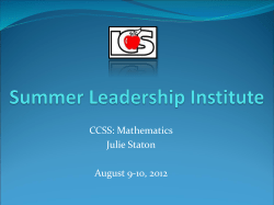 CCSS Mathematics - Lake County Schools