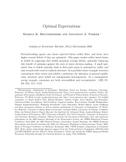 Optimal Expectations - Princeton University