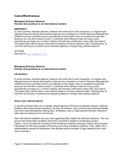 Managing Sickness Absence