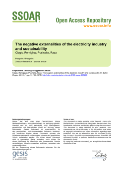 The negative externalities of the electricity industry and