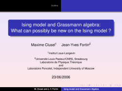 Ising model and Grassmann algebra