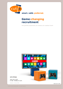 Game-changing recruitment - cut-e
