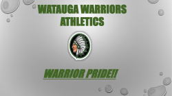 Guiding principles for warrior athletics GENERAL PRACTICE ITEMS