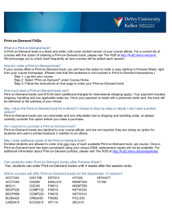 Print-on-Demand FAQs