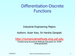 Differentiation of discrete Function