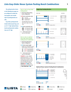 Lista Easy-Order Nexus System Packing Bench Combinations