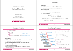 Lecture8 - POSTECH Computer Vision Lab