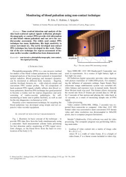 Monitoring of blood pulsation using non