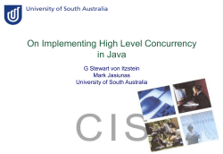 Slides - Join Java - University of South Australia