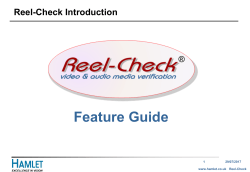 Reel-Check Features Introduction