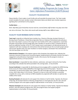 facility team roster - Center for Patient Safety