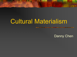 Cultural Materialism